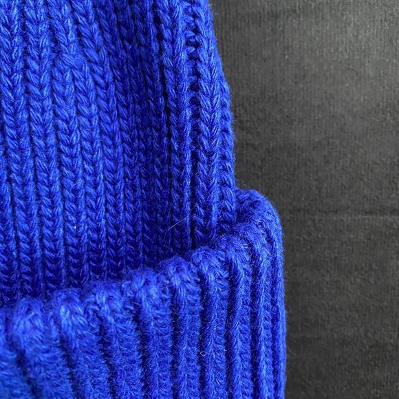 Acne Studios Blue Embroidered Logo Knitted Winter Hat - Picture 6 of 6